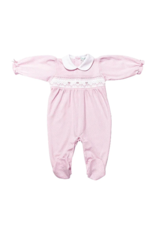 Pink Tiny Dots Smocked Footie