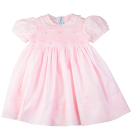 Feltman Brothers Girls Lacy Smocked Dress Pink