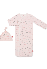 Magnetic Me Baa Baa Baby Modal Magnetic Gown Set Pink NB-3m