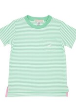 The Beaufort Bonnet Company Carter Crewneck SS, Grace Bay Green Stripe