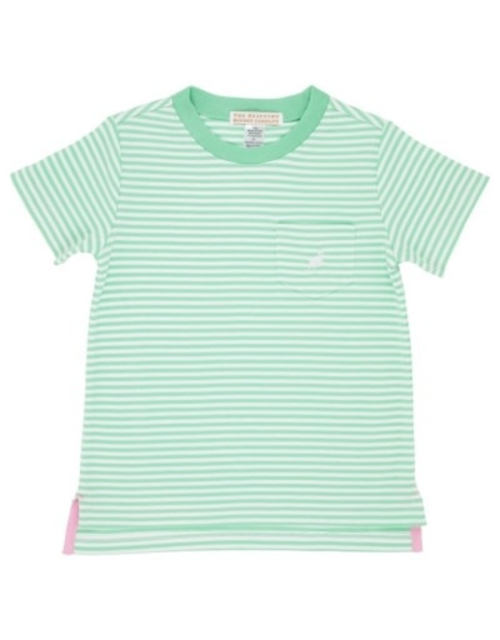 The Beaufort Bonnet Company Carter Crewneck SS, Grace Bay Green Stripe