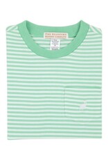 The Beaufort Bonnet Company Carter Crewneck SS, Grace Bay Green Stripe