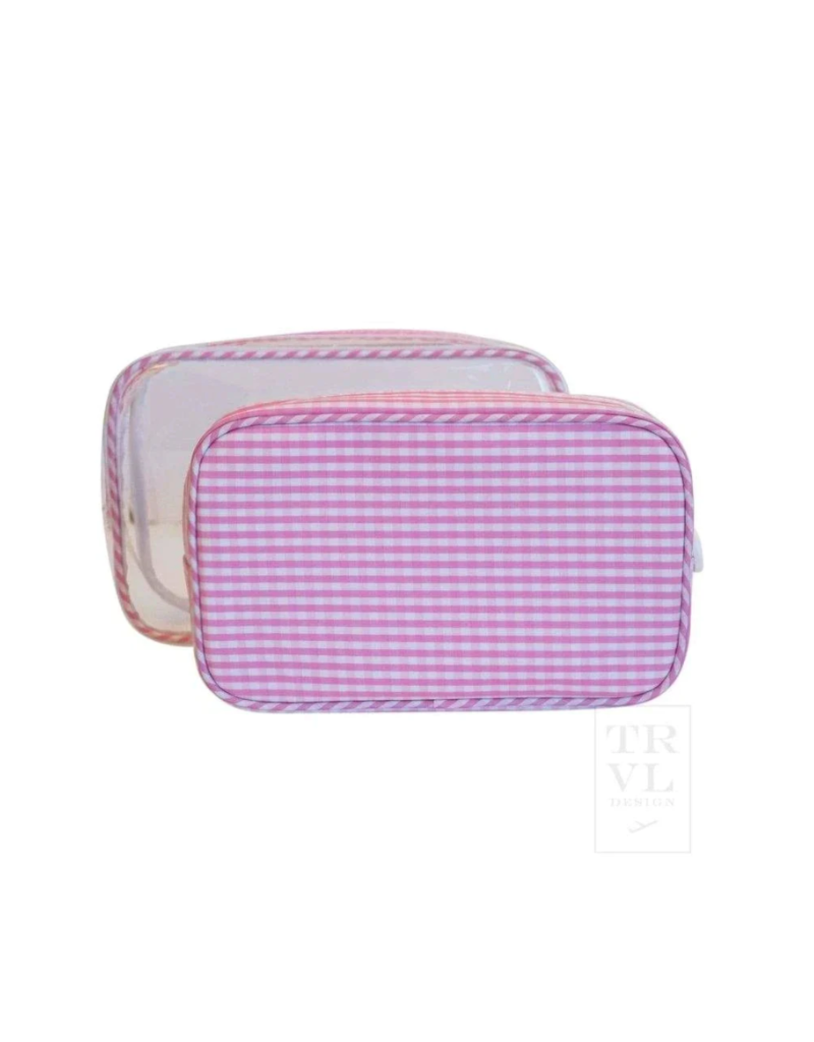 TRVL Design Clear Travel Duo Pink Gingham