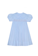 Blue Blair Dress w/Pink Smocking