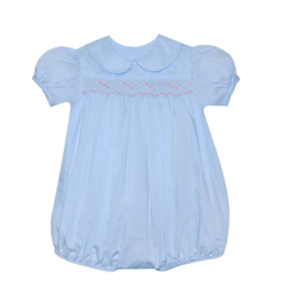 Blue Blair Bubble w/Pink Smocking