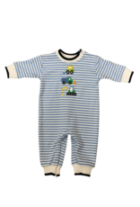 Florence Eiseman Stripe Knit Longall With Construction Trucks