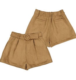 Mayoral Faux Suede Shorts, Cinnamon