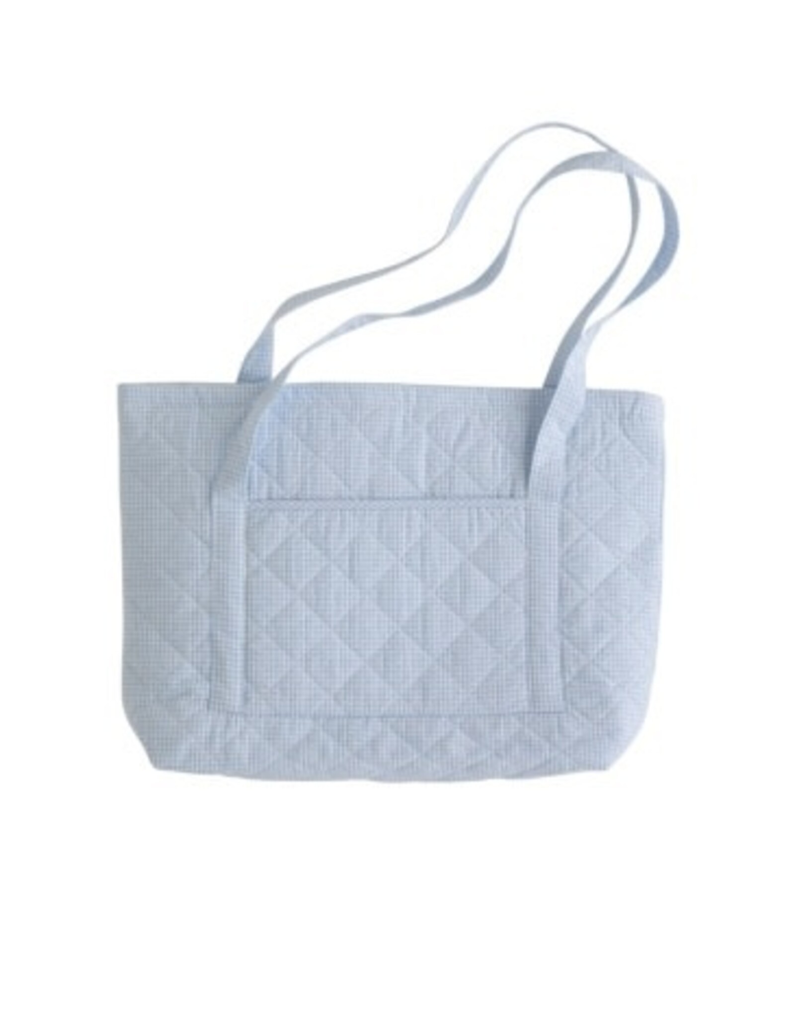 Little English Quilted Luggage Tote - Light Blue Gingham