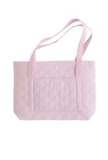 Little English Quilted Luggage Tote - Light Pink Gingham