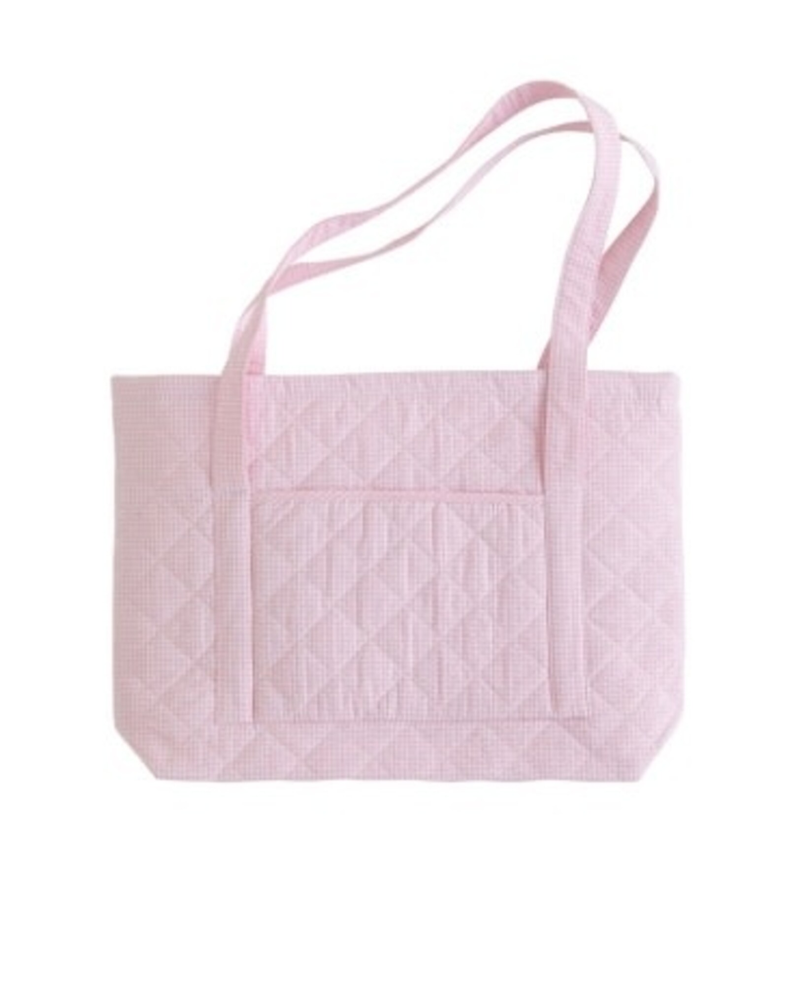 Little English Quilted Luggage Tote - Light Pink Gingham