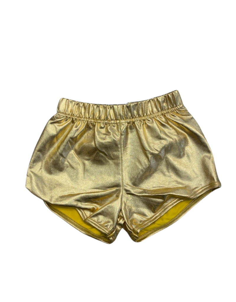Gold Metallic High Waisted Shorts