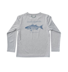 Prodoh LS Pro Performance T-shirt, Heather Grey Striped Bass