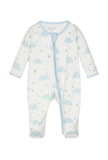 Kissy Kissy Breezy Clouds Light Blue Zipper Footie