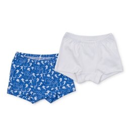 Lila + Hayes James Underwear Set of 2, Football/White