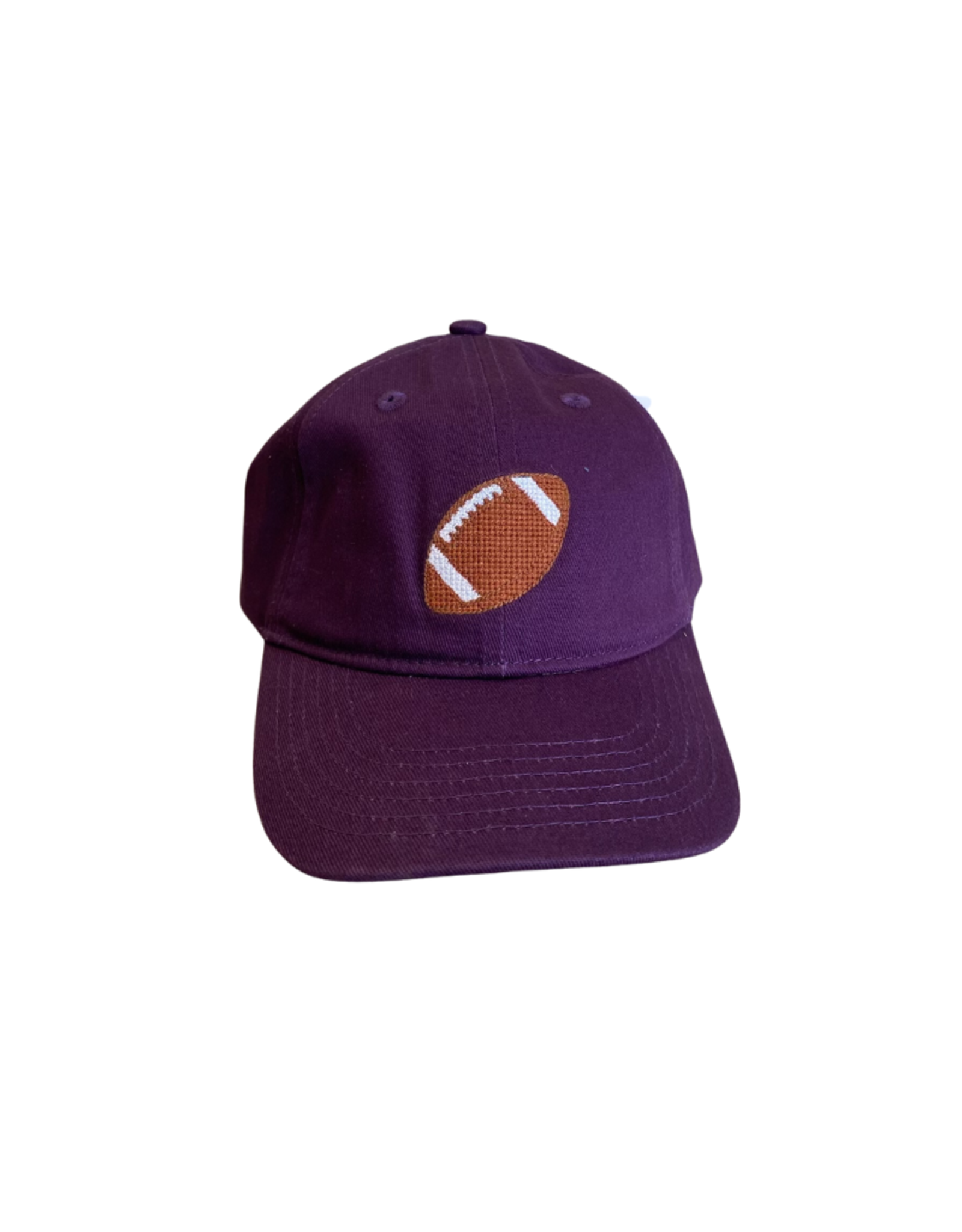 Little Kiddeauxs Purple Football Hat