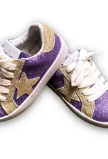 Belle Cher Purple and Gold Star Sneakers