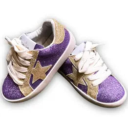Belle Cher Purple and Gold Star Sneakers