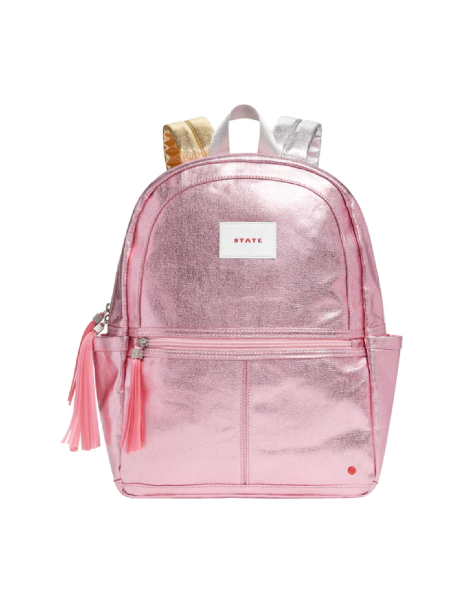 Silver Metallic Pocket Mini Backpack