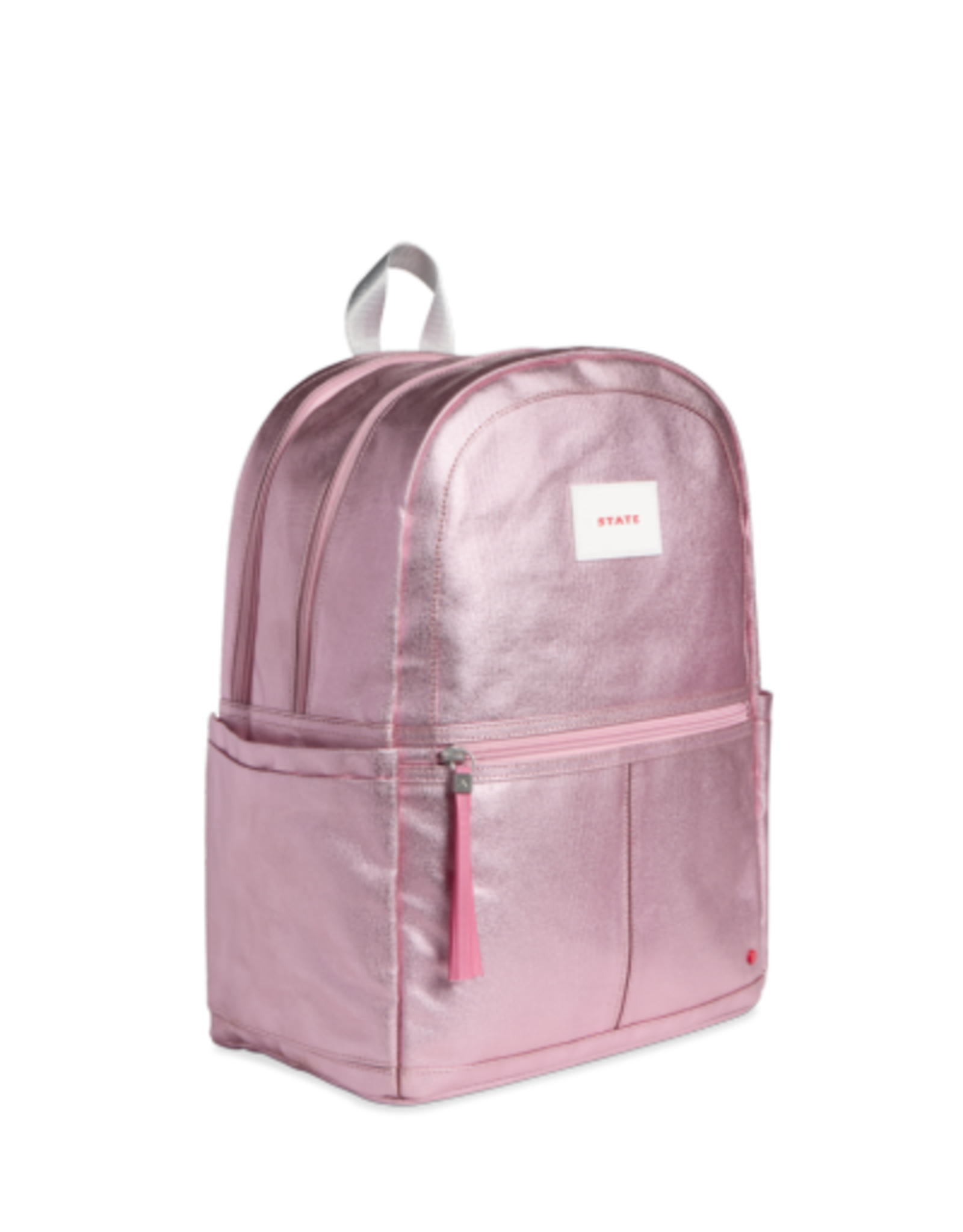 Recycled Double Pocket Backpack Medium in Rose Gold/Silver, Recycled Polyester by Quince
