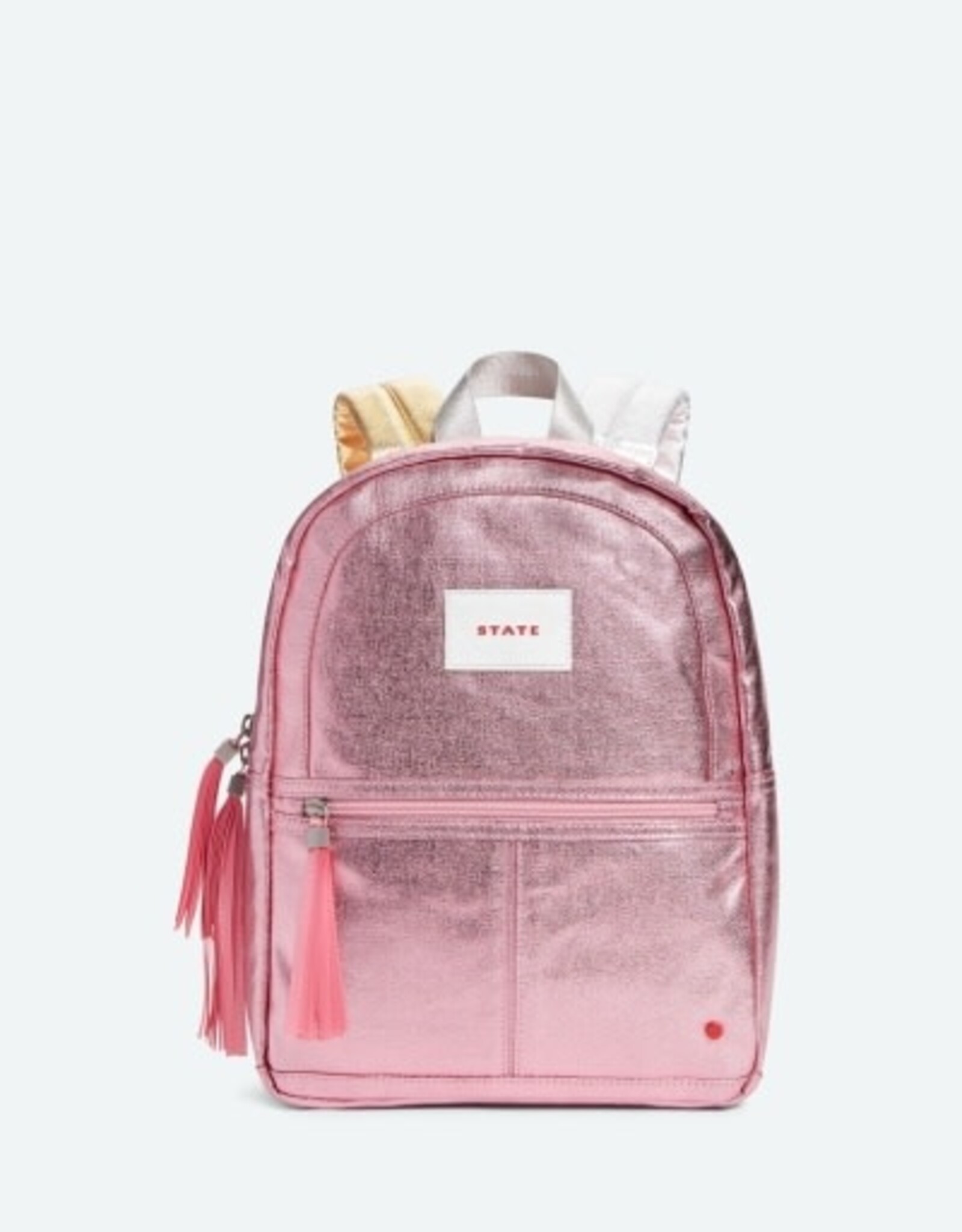 State Bags Kane Kids Mini Travel Backpack Pink/Silver Metallic