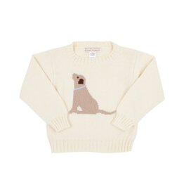The Beaufort Bonnet Company Isaacs Intarsia Sweater, Palmetto Pearl Dog The Beaufort Bonnet Company Isaacs Intarsia Sweater, Palmetto Pearl Dog