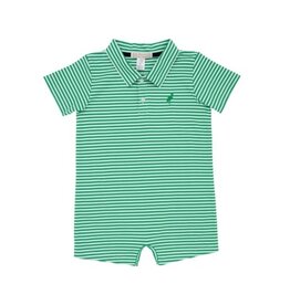 The Beaufort Bonnet Company Sir Propers Romper, Kiawah Kelly Green Stripe The Beaufort Bonnet Company Sir Propers Romper, Kiawah Kelly Green Stripe