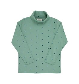 The Beaufort Bonnet Company Tatums Turtleneck Shirt, Gallatin Green Microdot