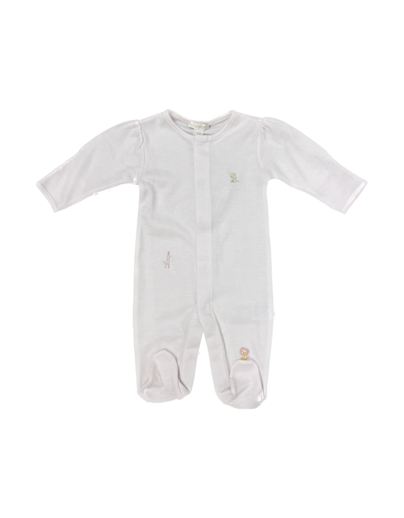 Kissy Kissy Safari Style Embroidered Footie, Light Pink