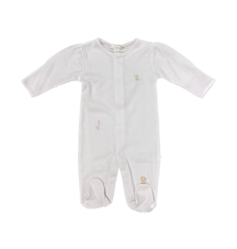 Kissy Kissy Safari Style Embroidered Footie, Light Pink