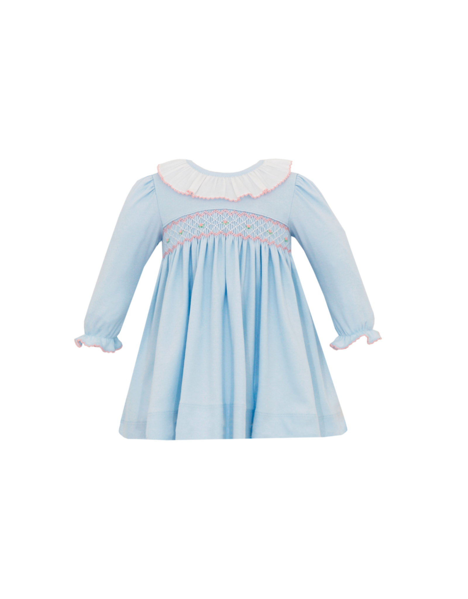 Petit Bebe Sophie LS Lt.Blue Knit Dress