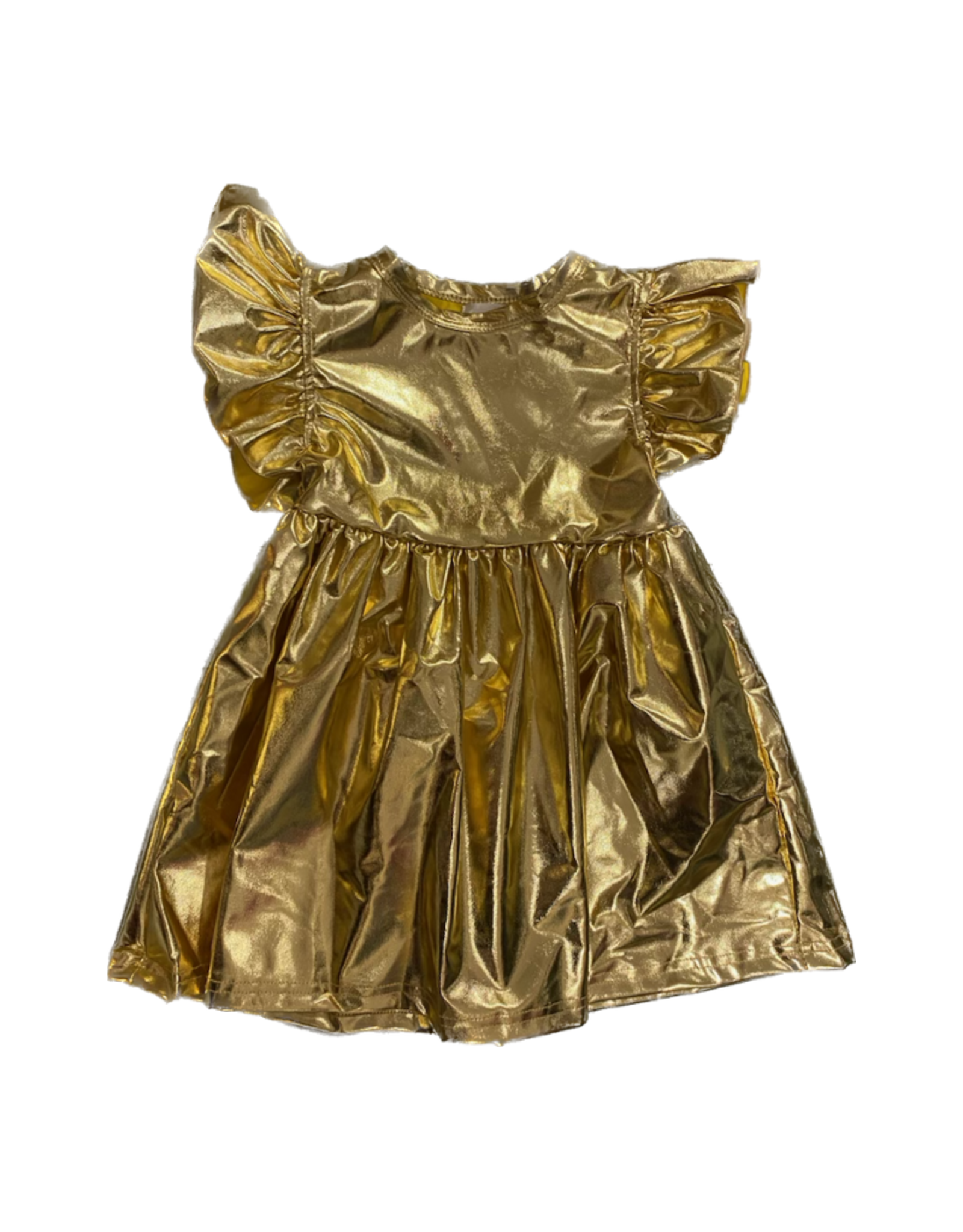 Belle Cher Gold Metallic Dress
