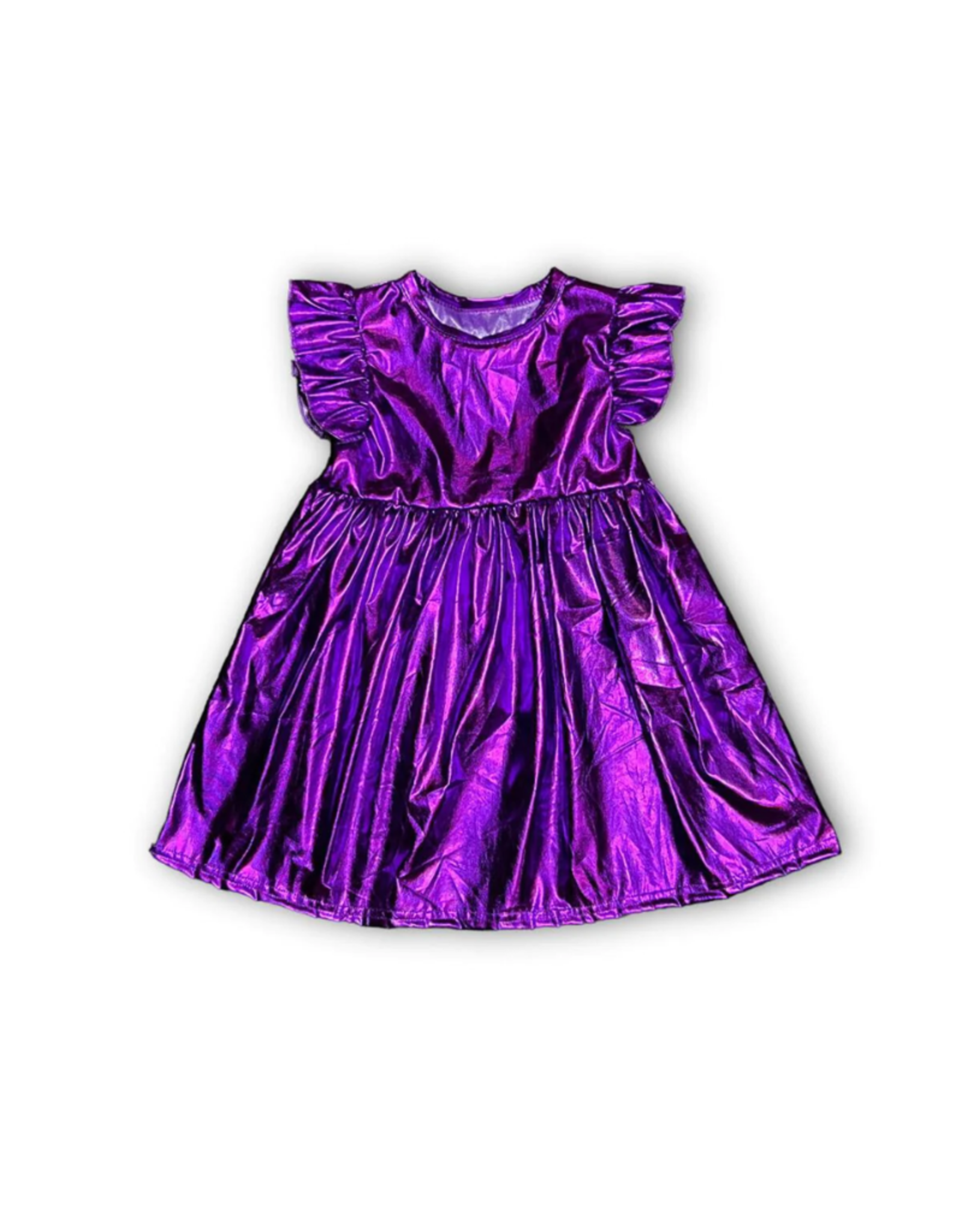Belle Cher Purple Metallic Dress