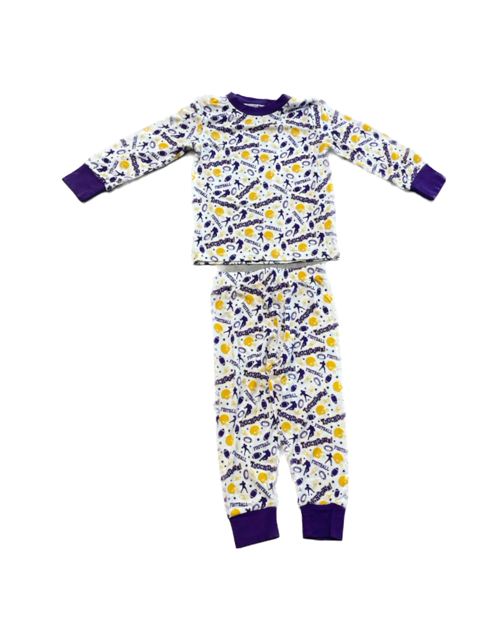 Belle Cher Purple and Yellow Football Pajamas