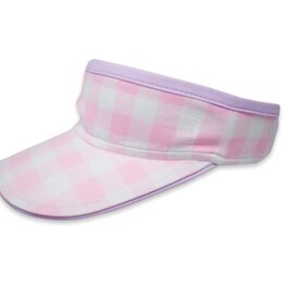 SET Vacay Visor - Light Pink Buffalo Check