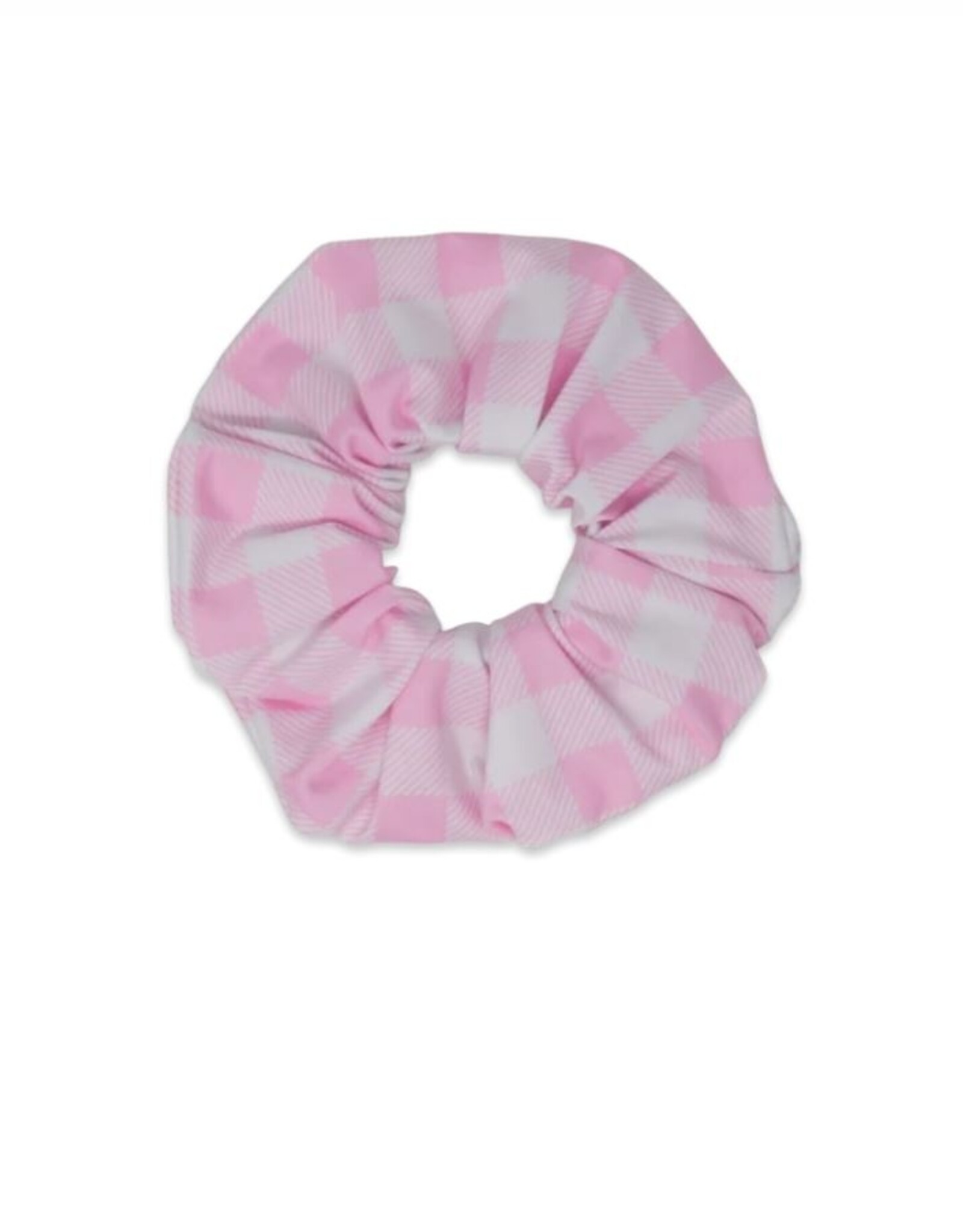 SET Scrunchie - Light Pink Buffalo Check