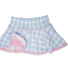 SET Quinn Skort, Blue Buffalo Check and Light Pink