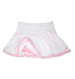 SET Quinn Skort - White with Light Pink