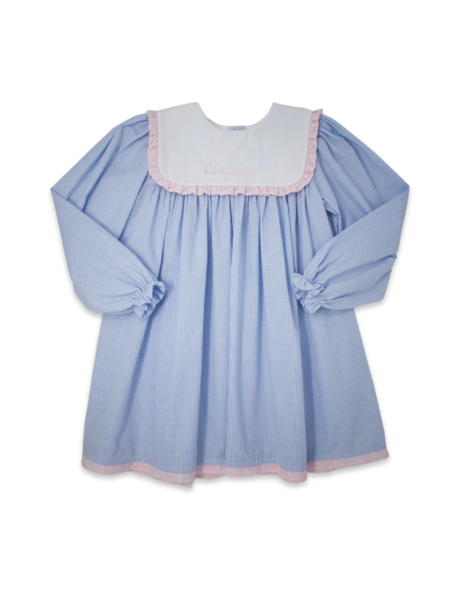 LullabySet Hope Chest LS Dress, Blue Miniginham