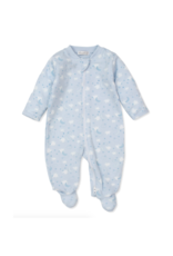 Kissy Kissy Blue Night Clouds Zipper Footie