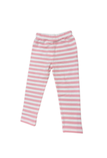 Luigi Straight Leggings Light Pink and White Stripe