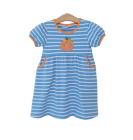 Trotter Street Kids Pumpkin Applique Dress