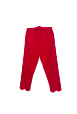 James and Lottie Red Pima Knit Leggings