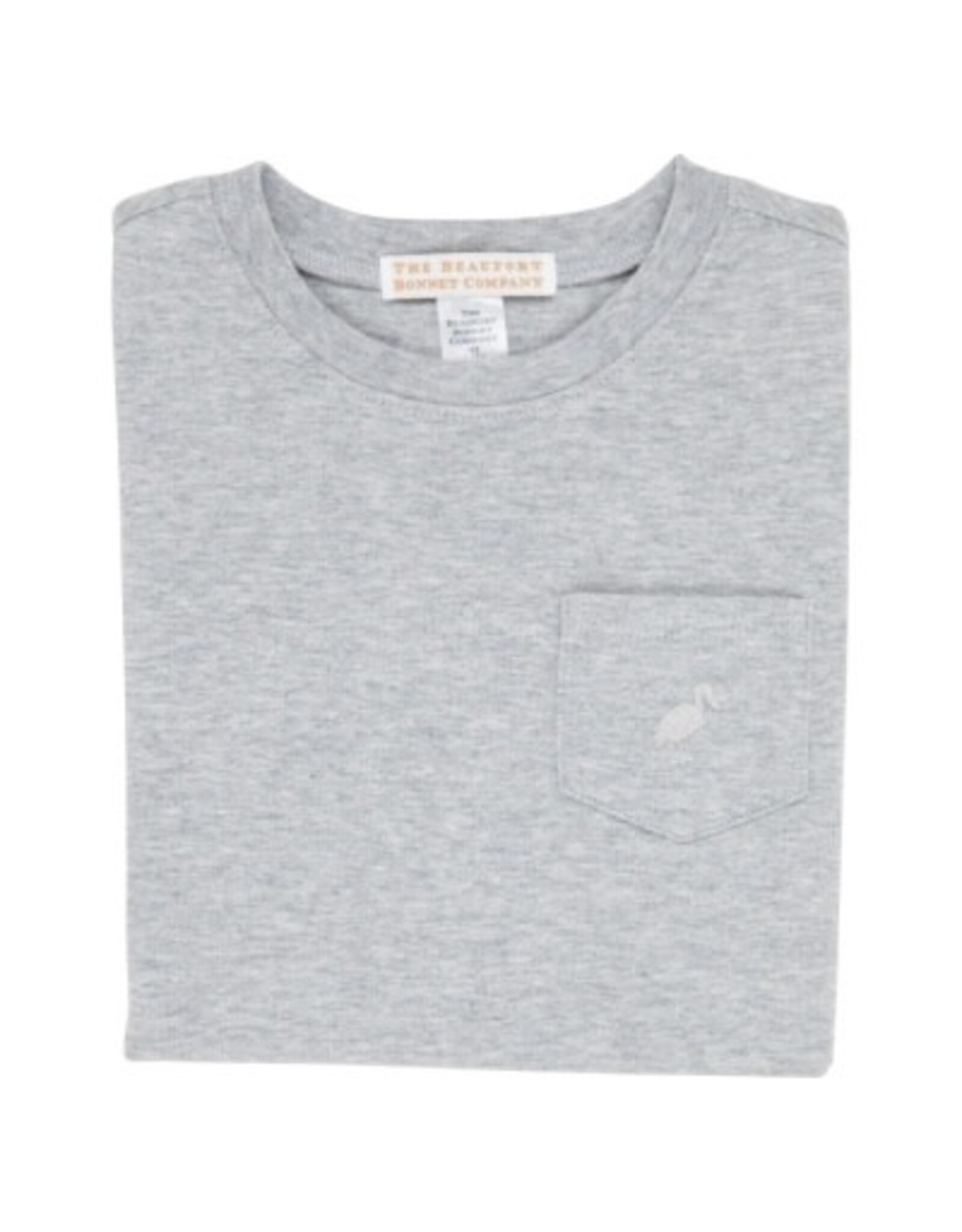 The Beaufort Bonnet Company Carter Crewneck LS w/ Pocket, Gratz Park Gray