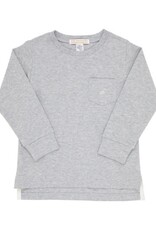 The Beaufort Bonnet Company Carter Crewneck LS w/ Pocket, Gratz Park Gray