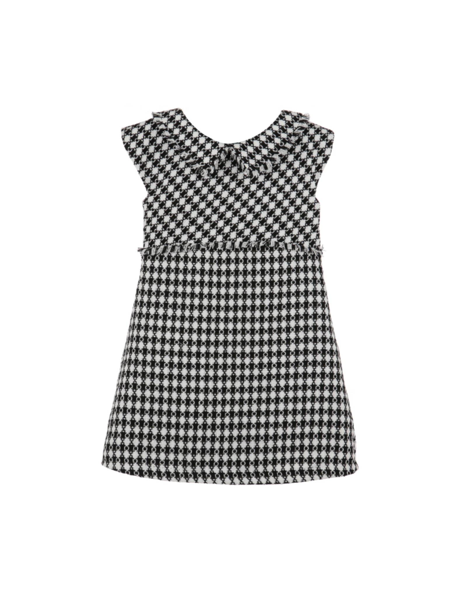 Adele Black Houndstooth Dress