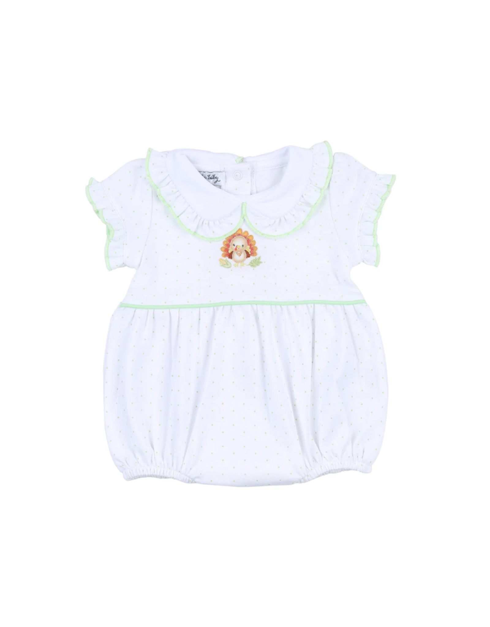 Magnolia Baby Giving Thanks Emb Collared Ruffle S/S Bubble