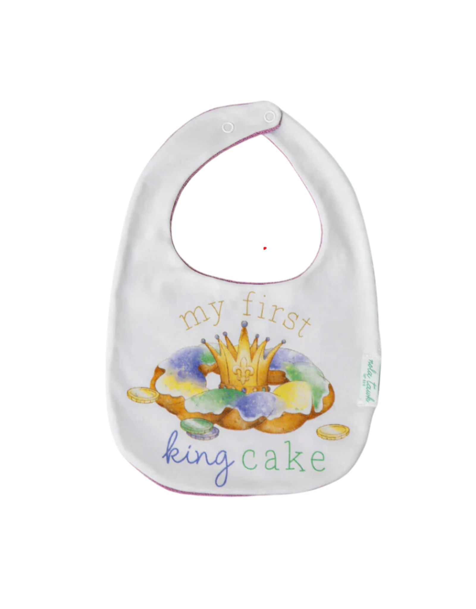 Nola Tawk My First King Cake Cotton Bib