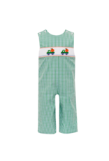 Petit Bebe Blue and Green Check Pumpkin Smock Longall