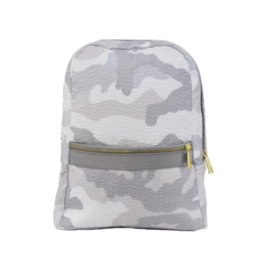 Mint Snow Camo Seersucker Medium Backpack