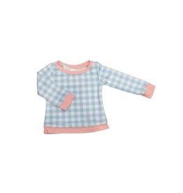 SET Selena Top - Blue Buffalo Check, Pink